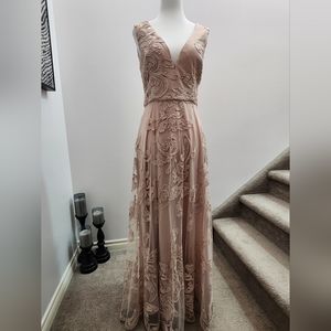 Formal dress, blush pink, size 10
